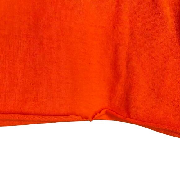 Billie Eilish Don't Smile At Me Orange Cropped Long Sleeve T-Shirt - Women's XL - Picture 4 of 7